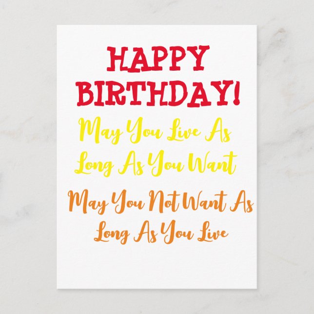 Postal Oración de cumpleaños (Anverso)