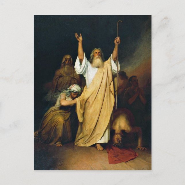 Postal Oración de Moisés después del Mar Rojo (Anverso)