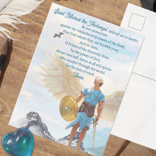 Postal Oración de protección del Arcángel Miguel el Arcán