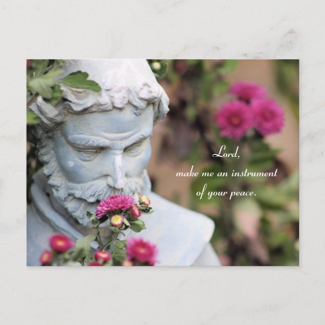 Postal Oración de San Francisco de Asís (Anverso)