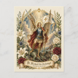 Postal Oración del Arcángel San Miguel Defiéndenos en la