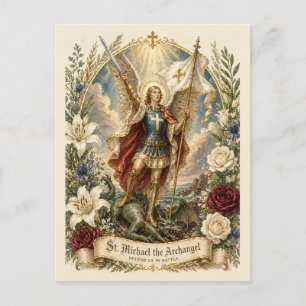 Postal Oración del Arcángel San Miguel Defiéndenos en la