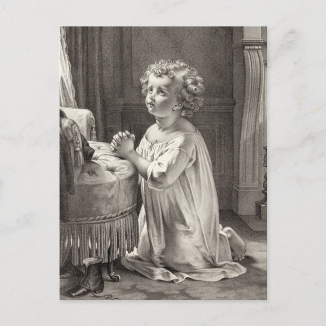 Postal "Oración del niño" (Anverso)