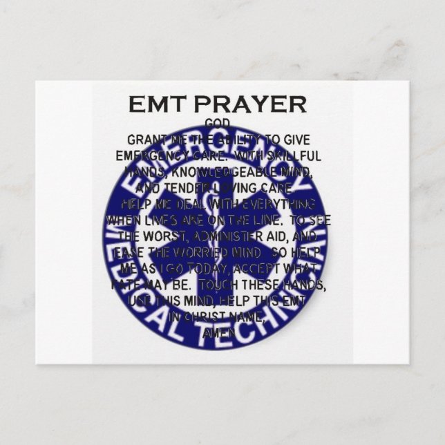 Postal Oración EMT (Anverso)