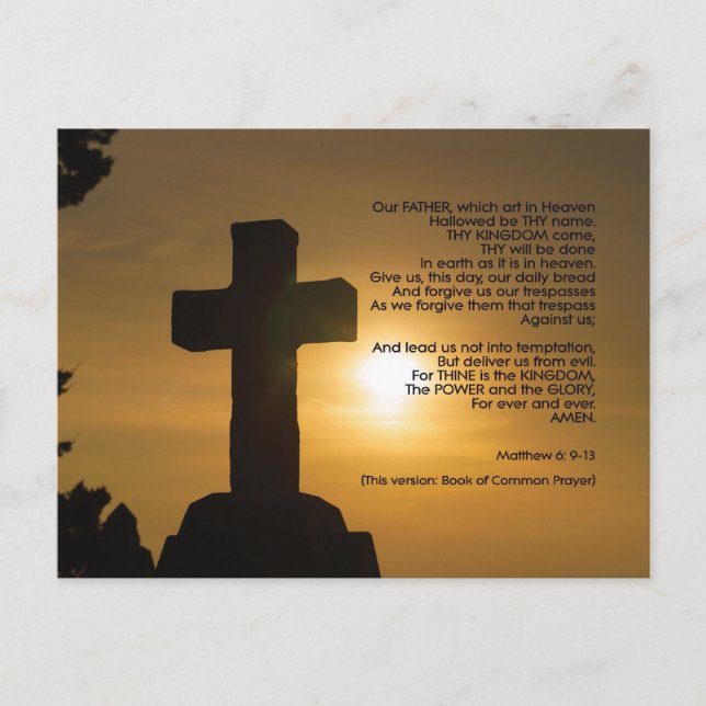 Postal Oración - Nuestro padre (Pater Noster) (Anverso)
