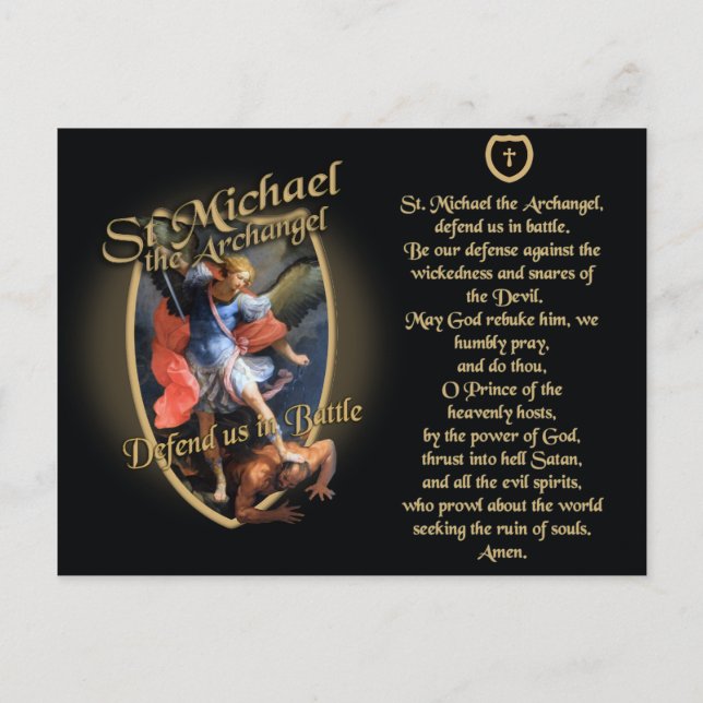 POSTAL ORACIÓN PARA SAINT MICHAEL EL ARCHANGEL (Anverso)