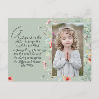 Postal Oración personalizada de sabiduría con foto, nombr