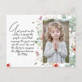 Postal Oración personalizada de sabiduría con foto, nombr