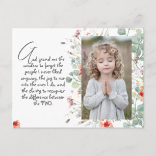 Postal Oración personalizada de sabiduría con foto, nombr