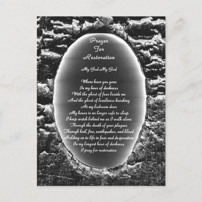 Postal Oración por la Restauración (Anverso)