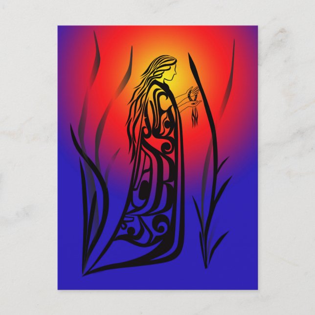 Postal Oraciones de la mujer médica Sunrise (Anverso)