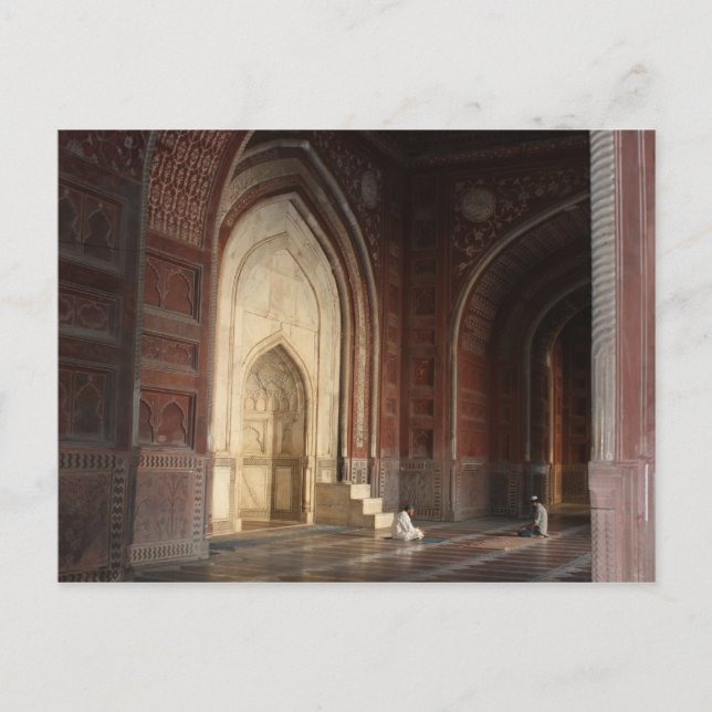 Postal oraciones de taj mahal (Anverso)