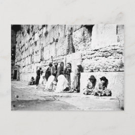 Postal Oraciones judías en el muro occidental, Jerusalén