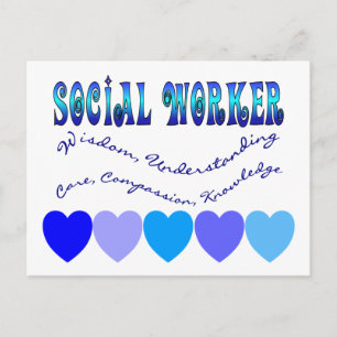 Postal ORADOR Social CORAZÓN AZUL