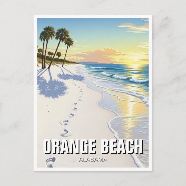 Postal Orange Beach Alabama Viajes (Anverso)