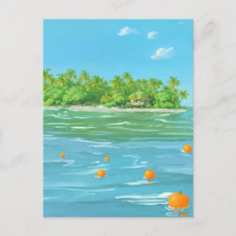 Postal Orange Island - Painterly Style Seascape
