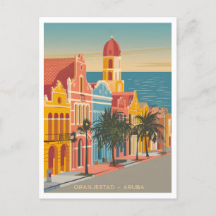 Postal Oranjestad Aruba Vintage