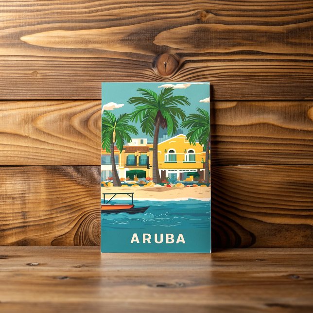 Postal Oranjestad, pintura acuática de Aruba (Subido por el creador)