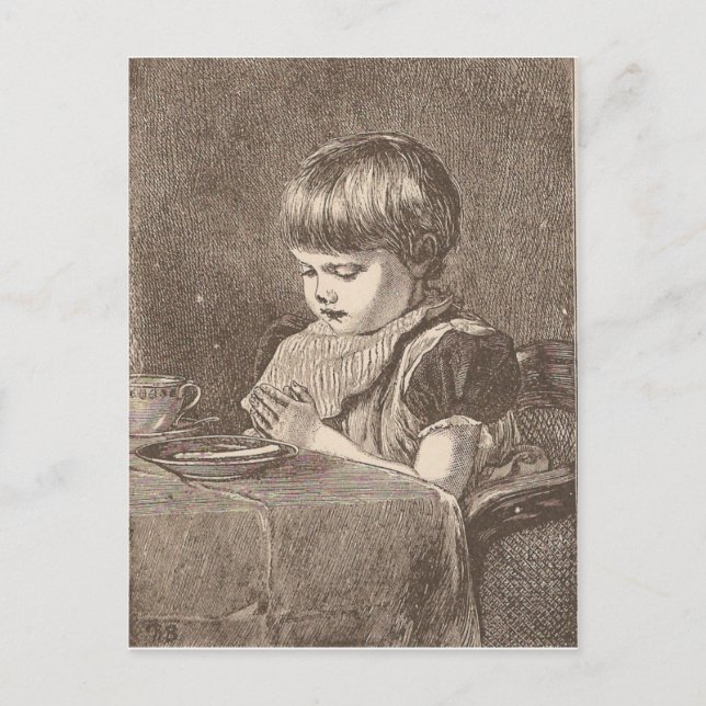 Postal Orar antes de comer (Anverso)