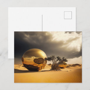 Postal Orbes Dorados en la Tormenta del Desierto