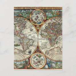 Postal Orbis Terrarum 1594 - Famoso Mapa Mundial