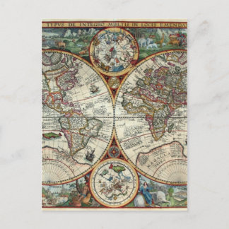 Postal Orbis Terrarum 1594 - Famoso Mapa Mundial
