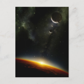 Postal Órbita de un planeta alienígena