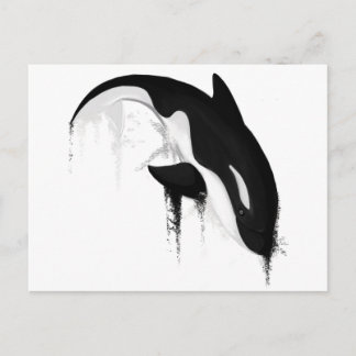 Postal Orca de ballena asesina por crema