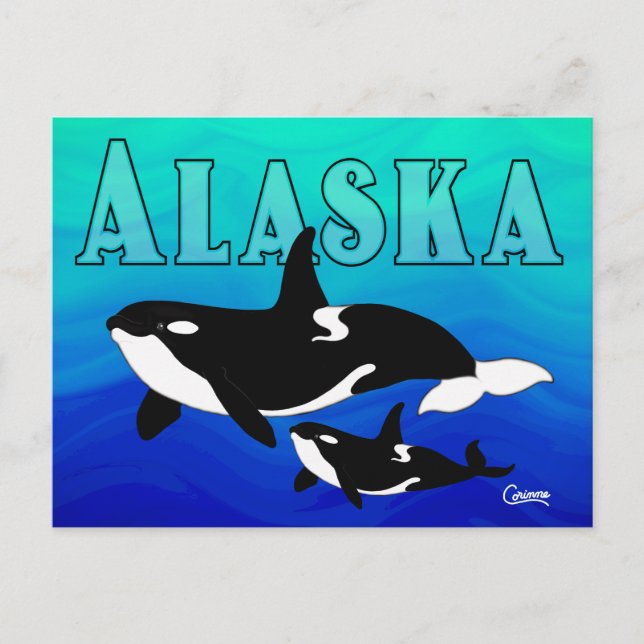 Postal Orcas, Alaska - Postcard (Anverso)