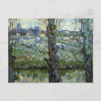 Postal Orchard Blossom, Vista de Arles, Vincent Van Gogh