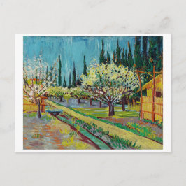 POSTAL "ORCHARD BY CYPRESSES" DE VINCENT VAN GOGH