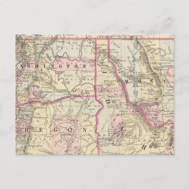 Postal Ore, Wash, Ida, Mont (Anverso)