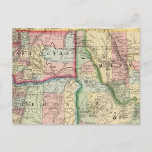 Postal Ore, Wash, Idaho, Mapa Mont de Mitchell