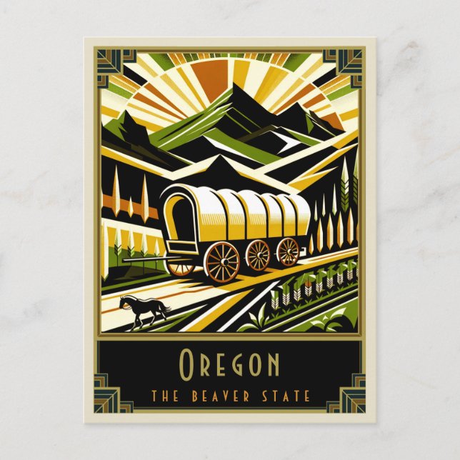 Postal Oregon | Art Deco (Anverso)