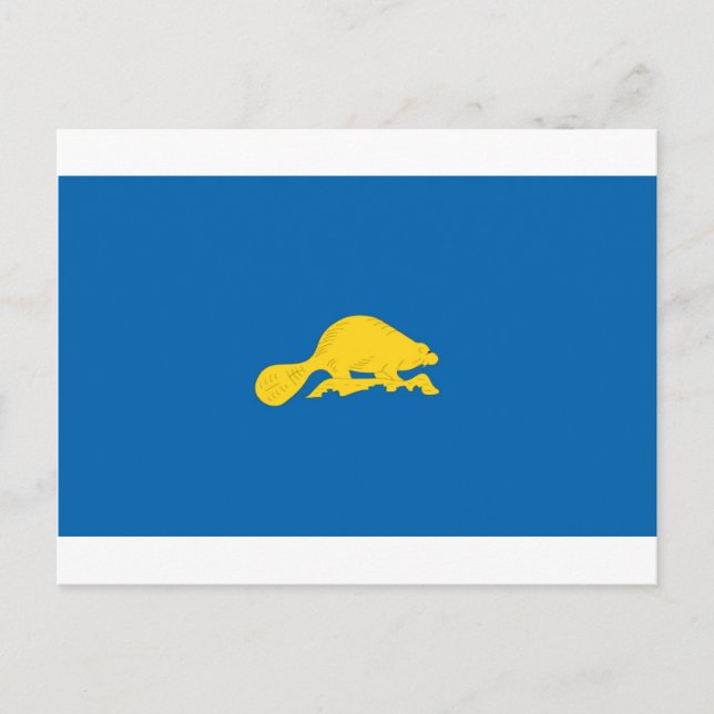 Postal Oregon Bandera Oficial del Estado Inverso (Anverso)