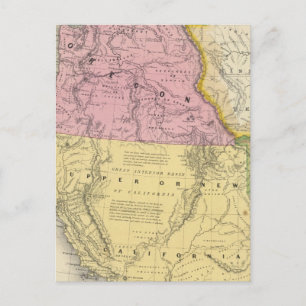 Postal Oregón, California Alta y Nuevo México