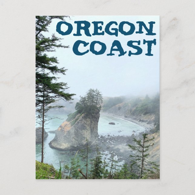 Postal Oregon Coast Boardman Foggy Vista Escenaria (Anverso)
