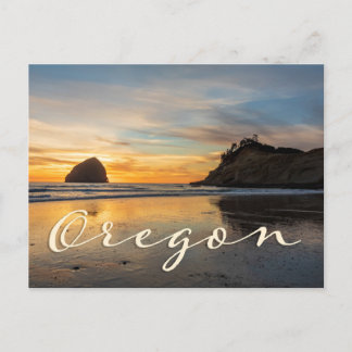 Postal Oregon Coast Cape Kiwanda Sunset Souvenir