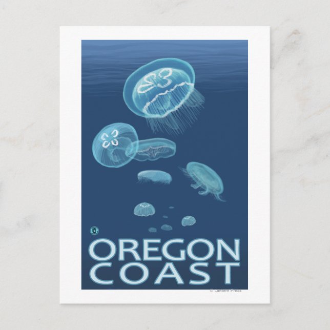 Postal Oregon Coast Jellyfish (Anverso)