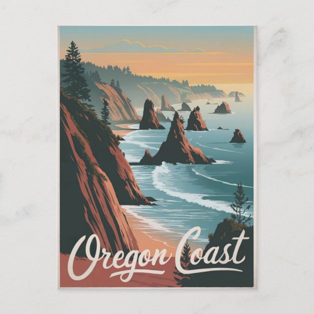 Postal Oregon Coast Vintage (Anverso)