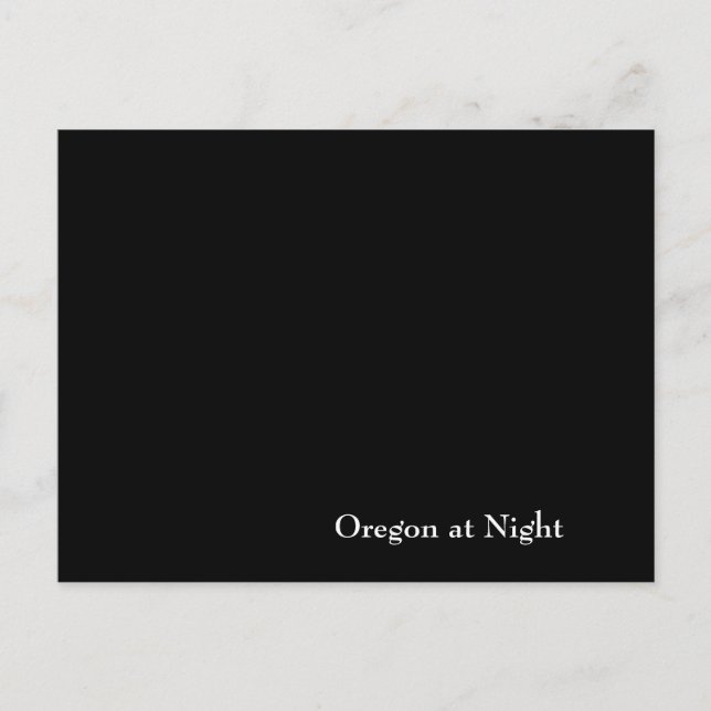 Postal Oregón de noche (Anverso)