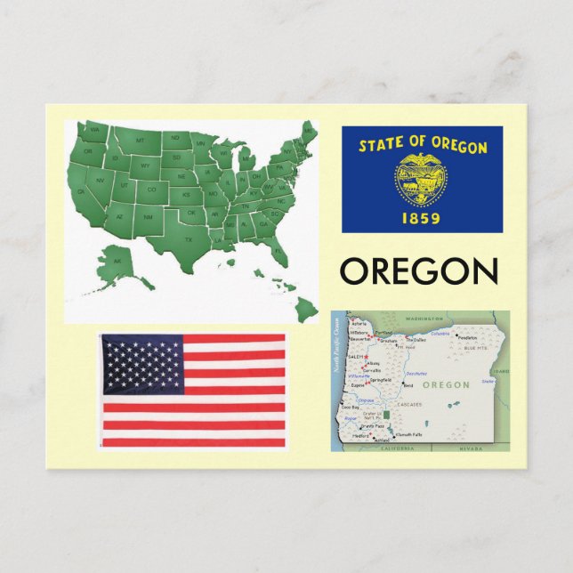 Postal Oregon, EE.UU. (Anverso)
