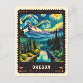 Postal Oregón | Inspirado en Vincent Van Gogh