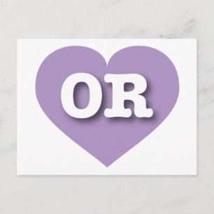 Postal Oregon Lavender Heart - Amo OR