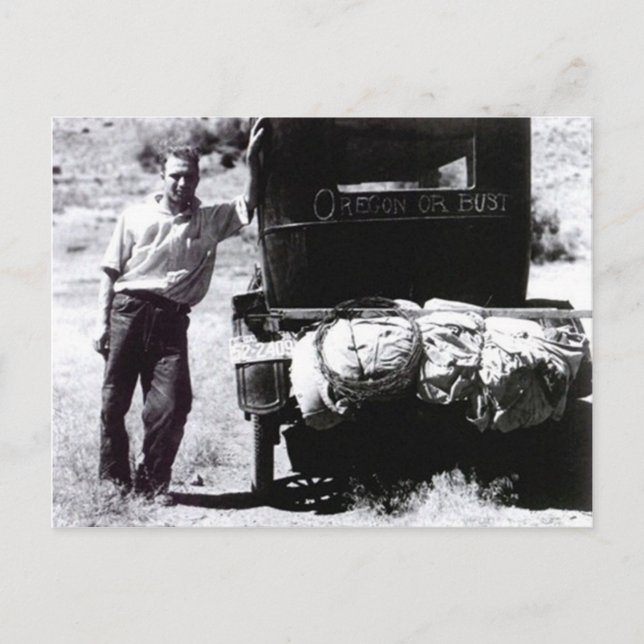 Postal "¡OREGÓN O BUSTO! ¡Promo para visitar OR! (Anverso)