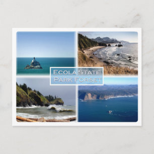 Postal Oregon - Parque Estatal Ecola - Forset -