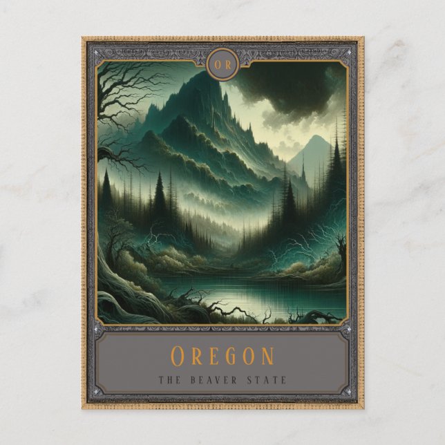 Postal Oregon | Postcarta de arte gótico (Anverso)