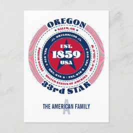 Postal Oregón, Salem, OR, Patriótico, Monograma
