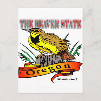 Postal Oregon The Beaver State Meadowlark