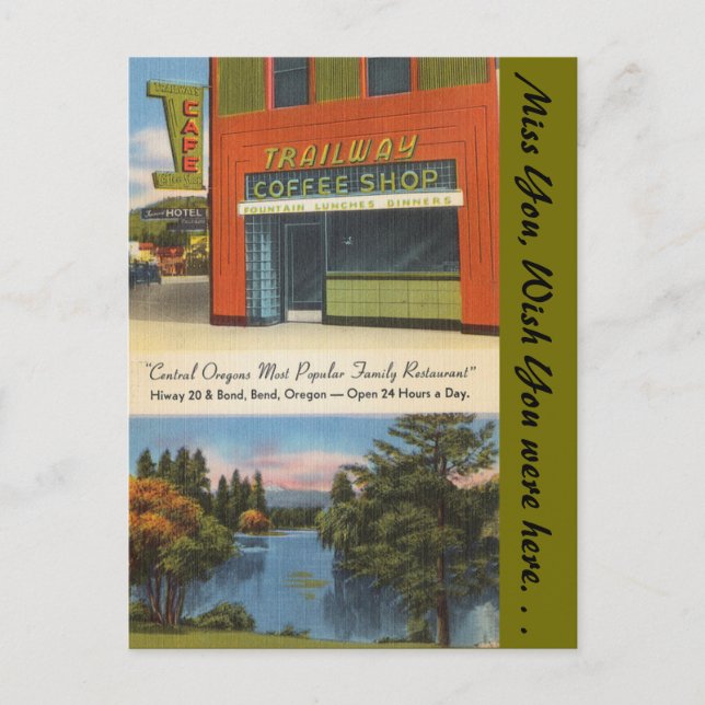 Postal Oregon, Trailway Coffee Shop (Anverso)